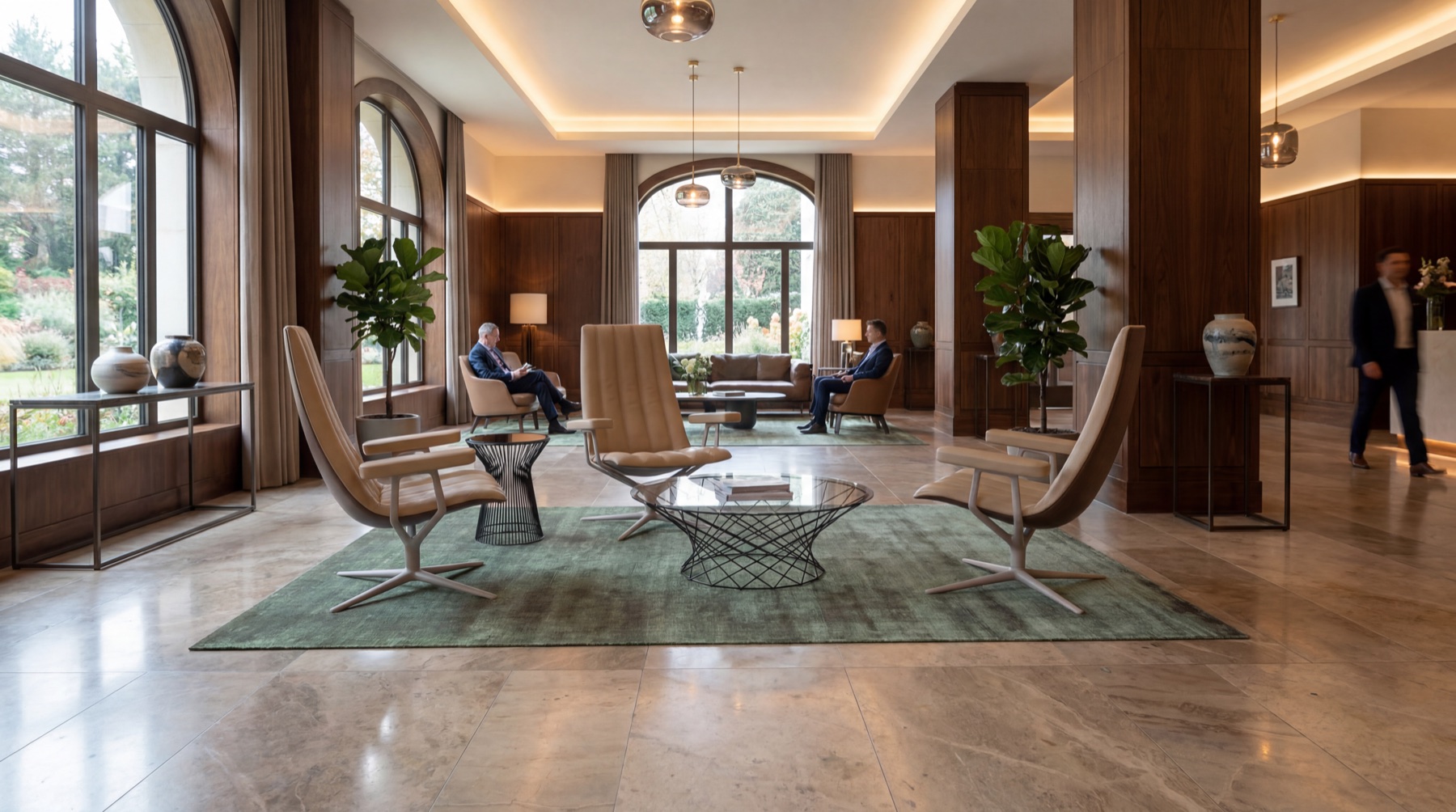 Visualisierung einer großzügigen Lounge