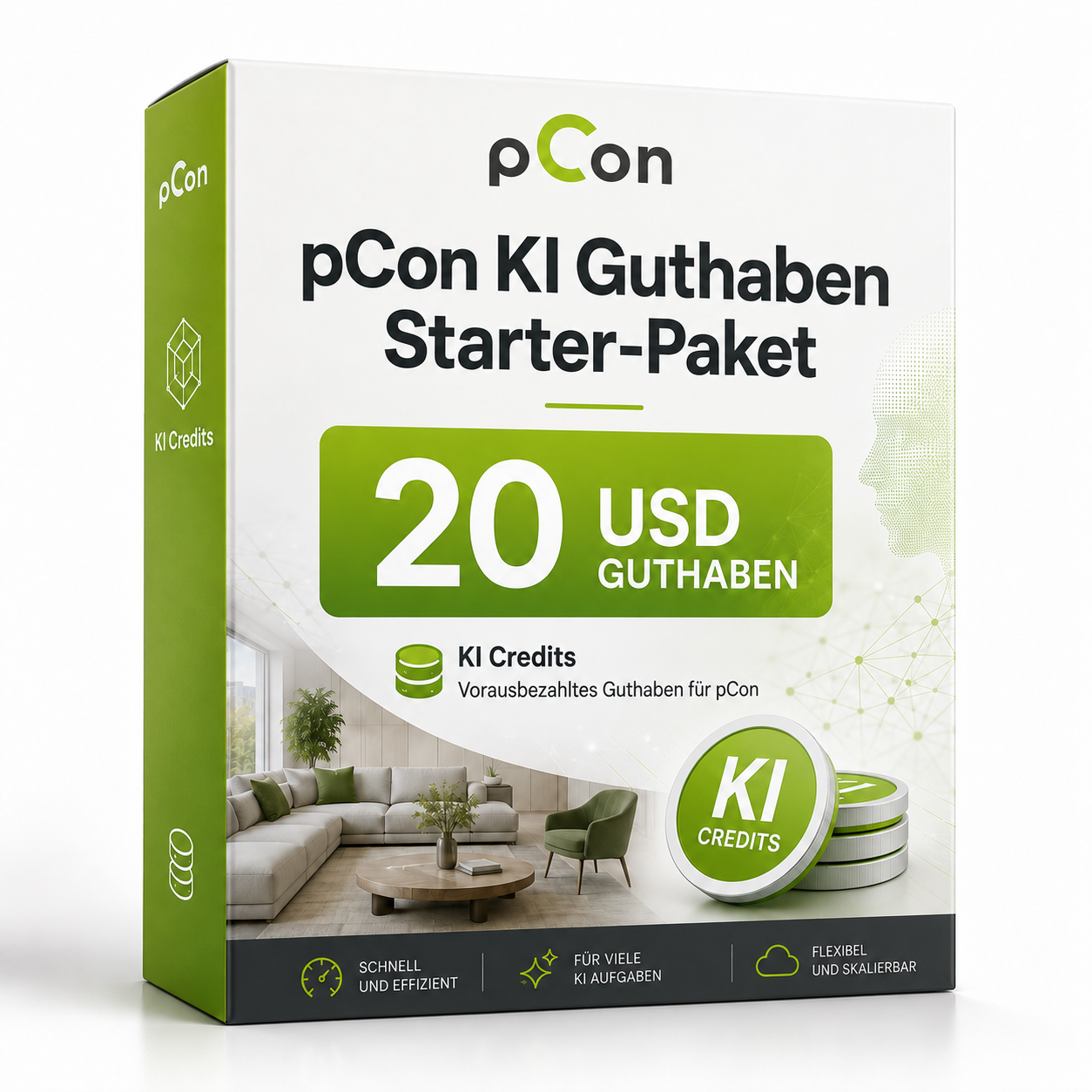pCon KI Guthaben Starter-Paket 20 USD – Oktober 2026 pCon KI Guthaben Starter Paket mit 20 USD Guthaben
